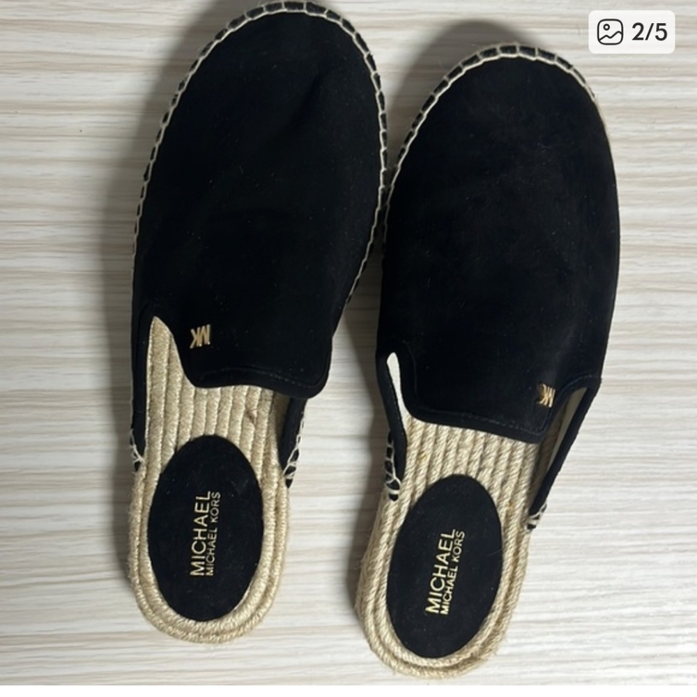 Michael Kors Black Espadrille Slides - Picture 4 of 7